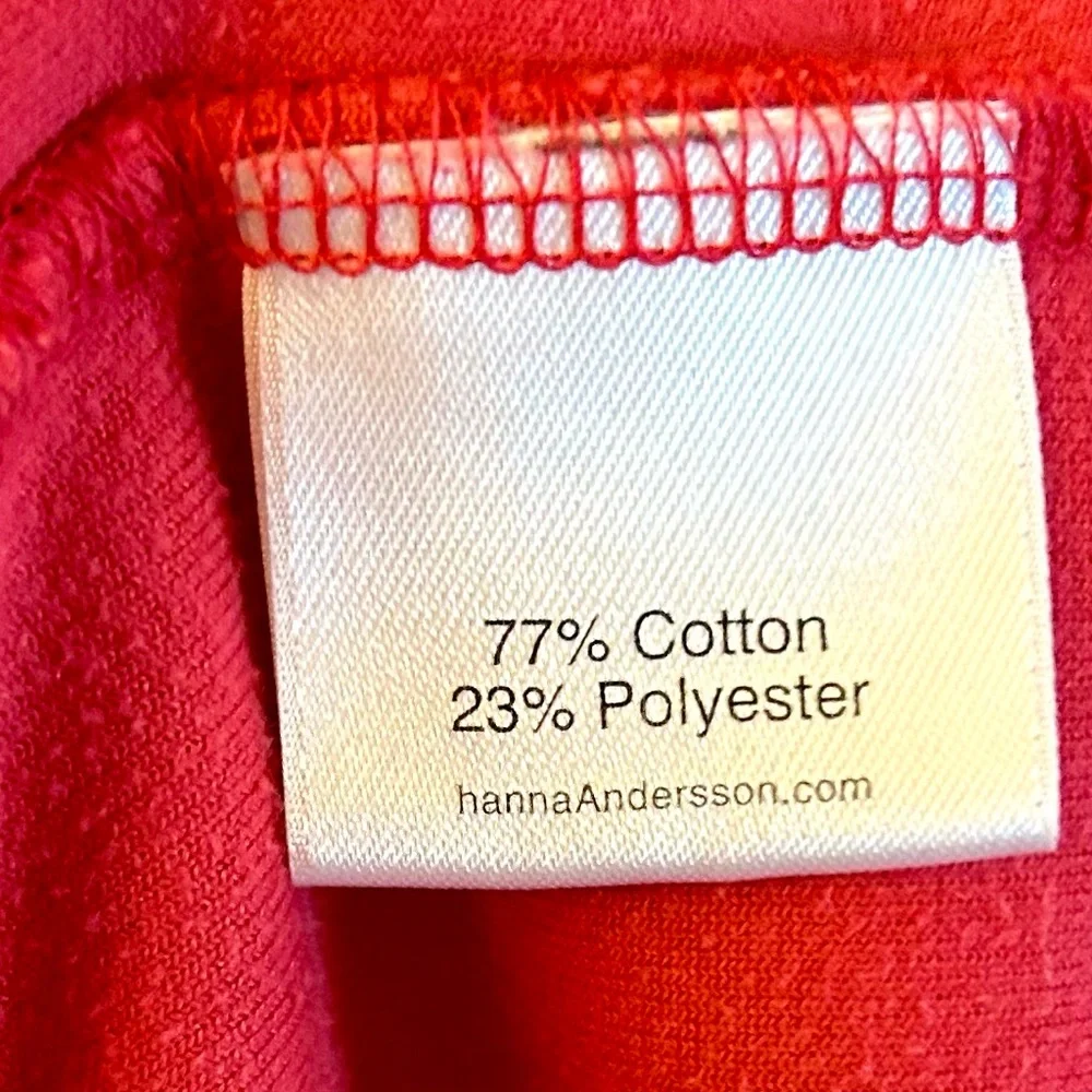 Hanna Andersson Red Velour 3 Tiered Twirl Half Sleeve Holiday Dress 8 EU 130 - Picture 5 of 7